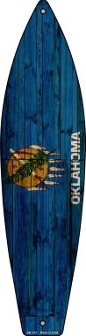 SB-135 17 x 4.5 in. Oklahoma State Flag Novelty Surfboard Sign