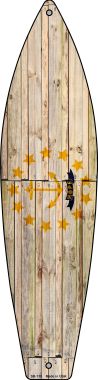 SB-138 17 x 4.5 in. Rhode Island State Flag Novelty Surfboard Sign