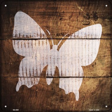 SQ-500 12 x 12 in. Butterfly Painted Stencil Novelty Square Sign