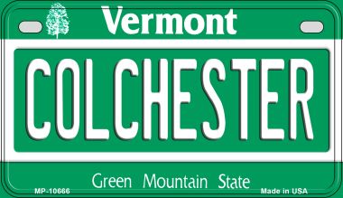 Colchester Vermont Novelty Metal Motorcycle Plate MP-10666