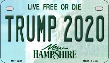 Trump 2024 New Hampshire Novelty Metal Motorcycle Plate MP-12244
