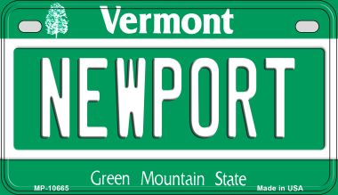 Newport Vermont Novelty Metal Motorcycle Plate MP-10665