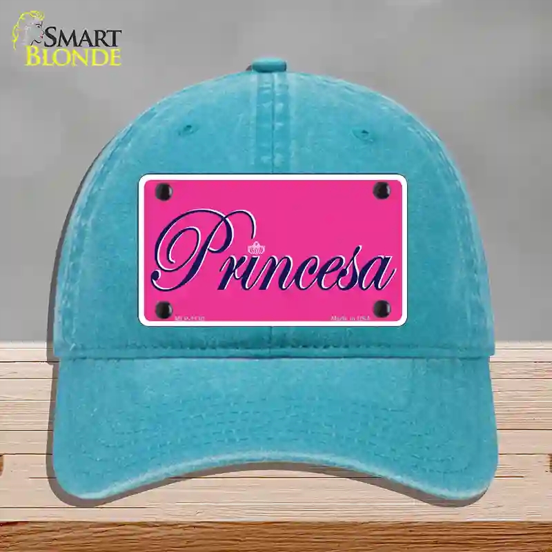 HAT10-MLP-1130 Princesa Novelty License Plate Hat, Unconstructed Cotton - Lake Blue