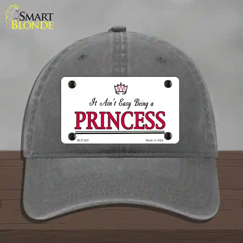 HAT08-MLP-033 Easy Being a Princess Novelty License Plate Hat, Unconstructed Cotton - Charcoal