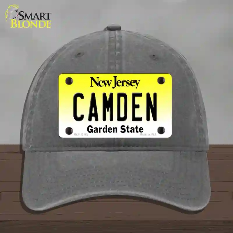 HAT08-MLP-10152 Camden   Jersey Novelty License Plate Hat, Unconstructed Cotton - Charcoal