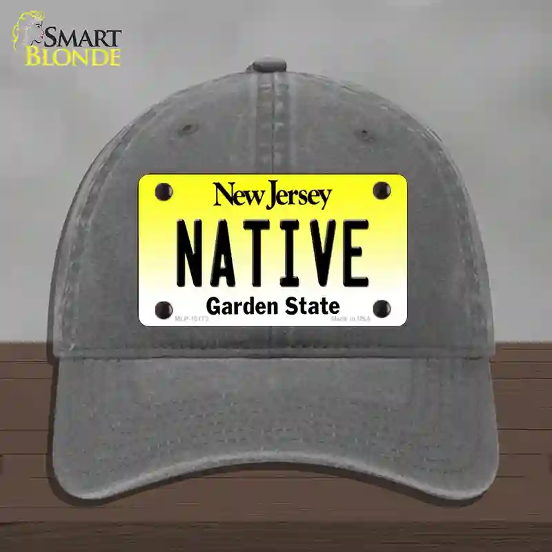 HAT08-MLP-10173 Native   Jersey Novelty License Plate Hat, Unconstructed Cotton - Charcoal