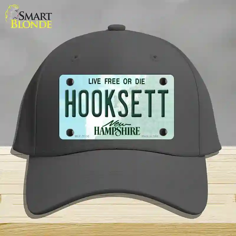 HAT04-MLP-12132 Hooksett   Hampshire Novelty License Plate Hat, Cotton - Charcoal