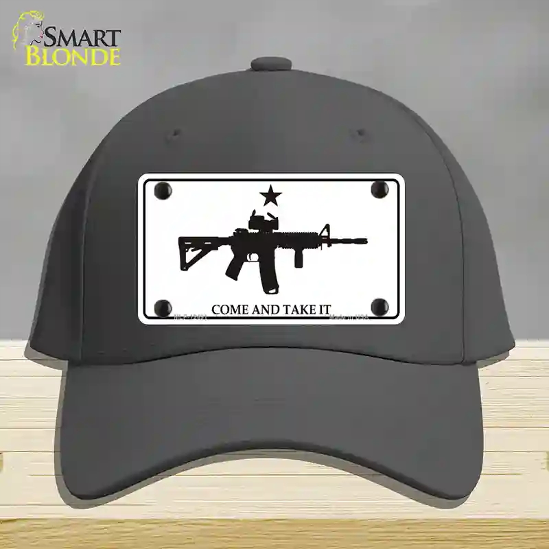 HAT04-MLP-12491 Come & Take It Novelty License Plate Hat, Cotton - Charcoal