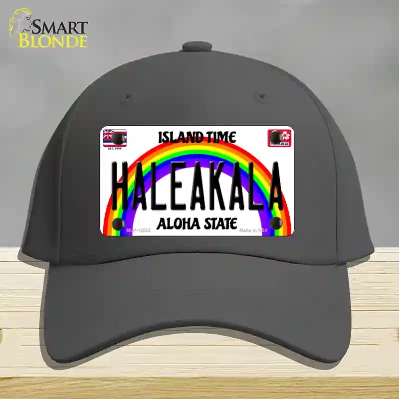 HAT04-MLP-12552 Haleakala Hawaii Novelty License Plate Hat, Cotton - Charcoal