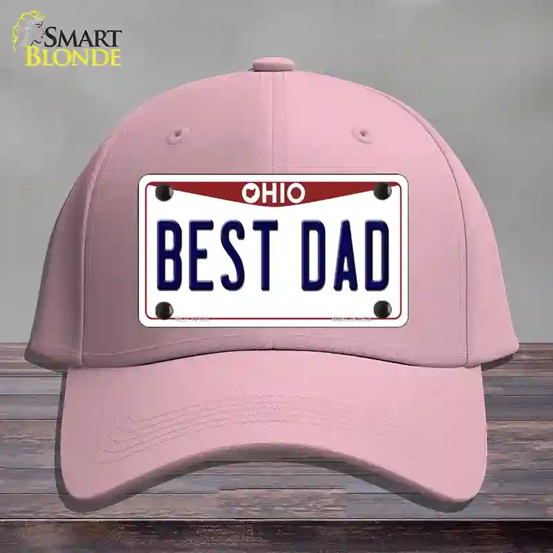 HAT05-MLP-10100 Best Dad Ohio Novelty License Plate Hat, Cotton - Pink