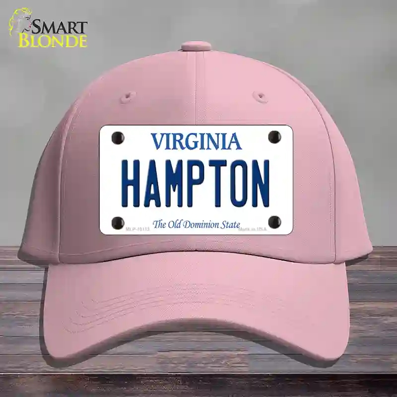 HAT05-MLP-10112 Hampton Virginia Novelty License Plate Hat, Cotton - Pink