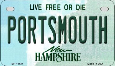 Portsmouth New Hampshire Novelty Metal Motorcycle Plate MP-11137