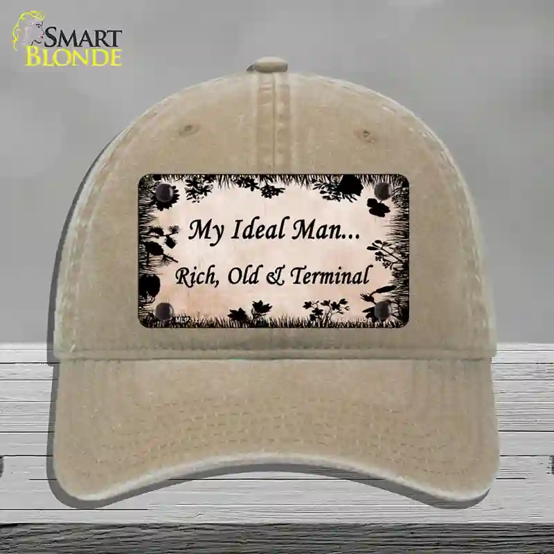 HAT09-MLP-1227 Rich Old & Terminal Novelty License Plate Hat, Unconstructed Cotton - Khaki