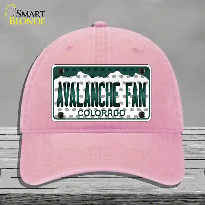 HAT12-MLP-10828 Avalanche Fan Colorado Novelty License Plate Hat, Unconstructed Cotton - Pink