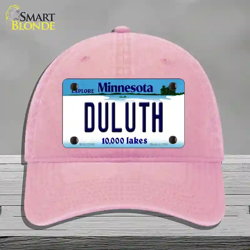 HAT12-MLP-11039 Duluth Minnesota State Novelty License Plate Hat, Unconstructed Cotton - Pink
