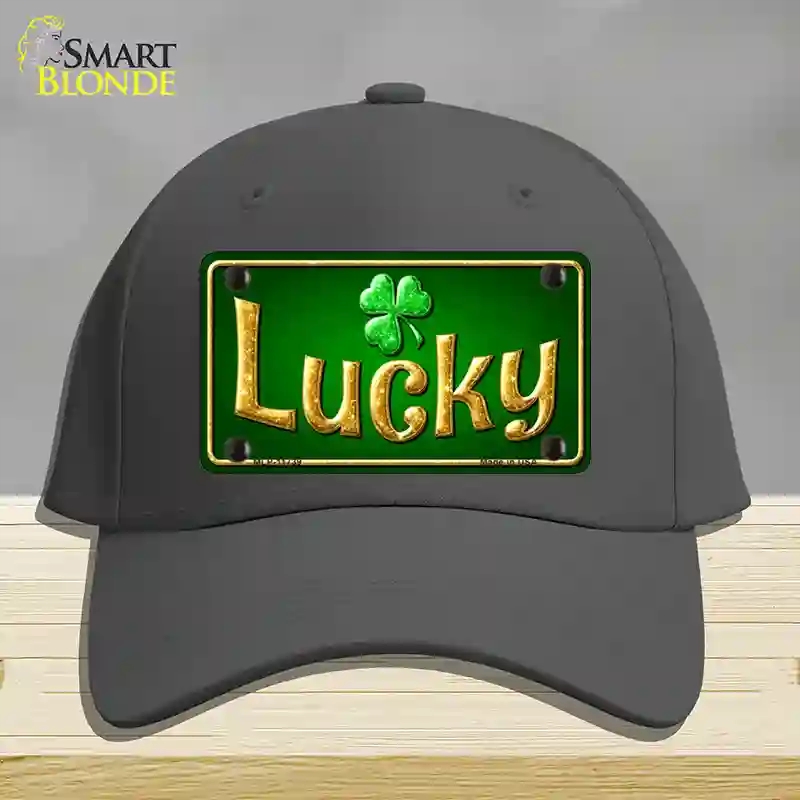 HAT04-MLP-11739 Lucky Irish Novelty License Plate Hat, Cotton - Charcoal