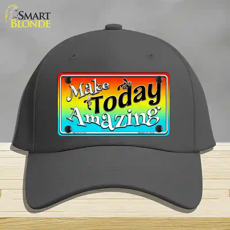 HAT04-MLP-11757 Make Today Amazing Novelty License Plate Hat, Cotton - Charcoal
