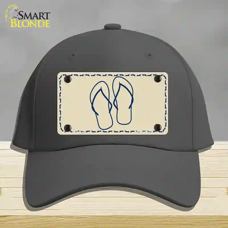 HAT04-MLP-1178 Flip Flops Novelty License Plate Hat, Cotton - Charcoal