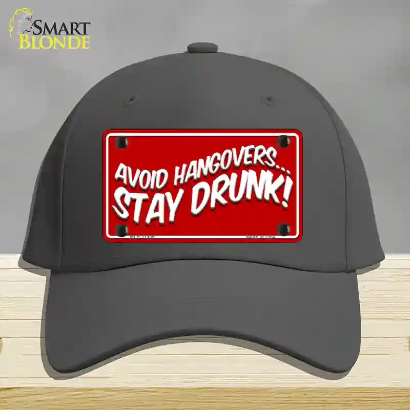 HAT04-MLP-11906 Avoid Hangovers Novelty License Plate Hat, Cotton - Charcoal