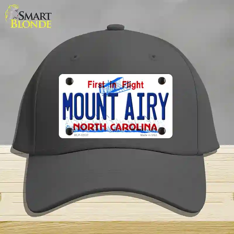 HAT04-MLP-12127 Mount Airy North Carolina State Novelty License Plate Hat, Cotton - Charcoal