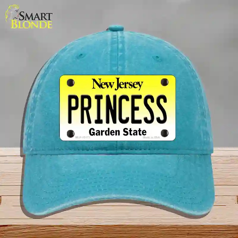 HAT10-MLP-10172 Princess   Jersey Novelty License Plate Hat, Unconstructed Cotton - Lake Blue