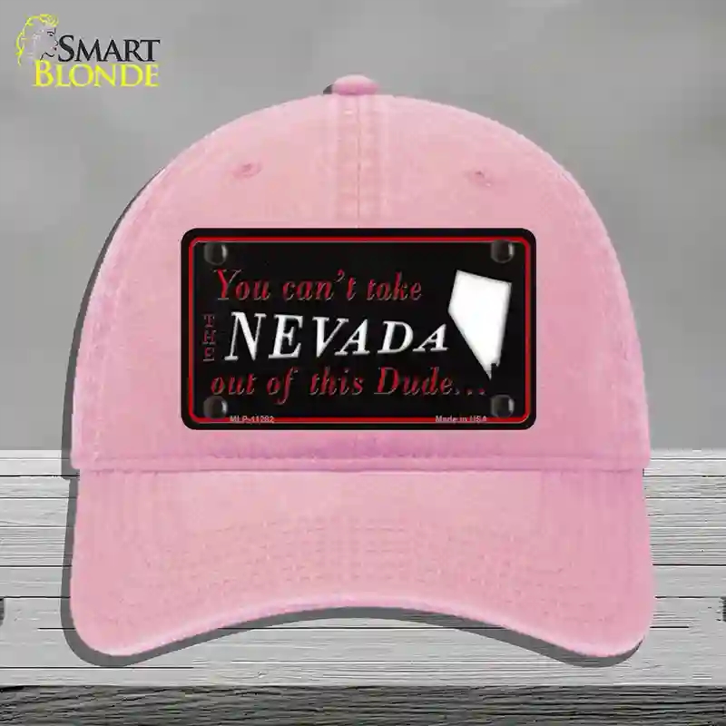HAT12-MLP-11282 Nevada Dude Novelty License Plate Hat, Unconstructed Cotton - Pink