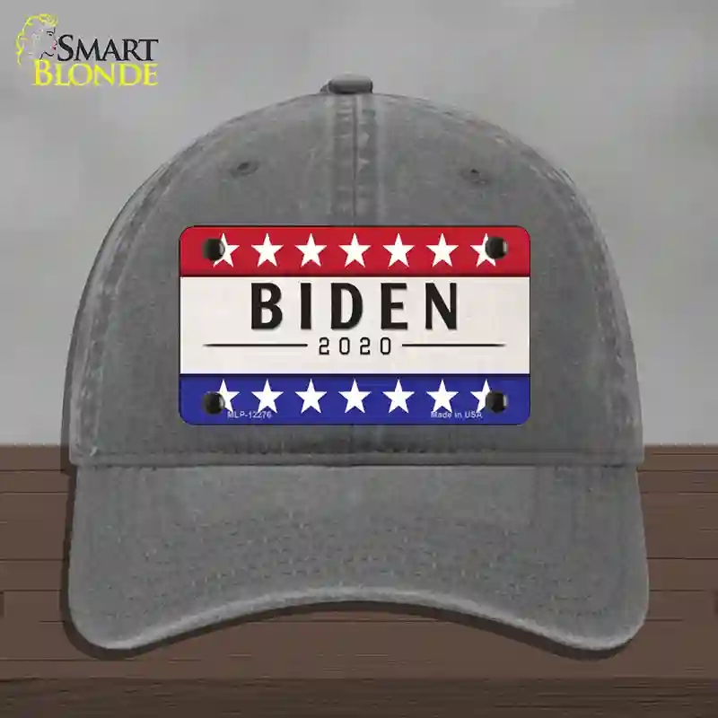 HAT08-MLP-12276 Joe Biden 2020 Novelty License Plate Hat, Unconstructed Cotton - Charcoal