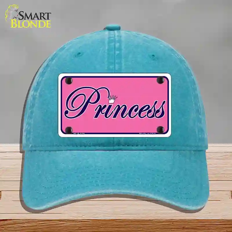 HAT10-MLP-049 Pink Princess Tiara Novelty License Plate Hat, Unconstructed Cotton - Lake Blue