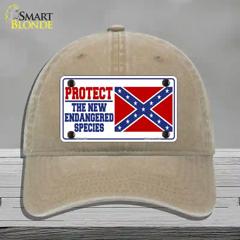 HAT09-MLP-050   Endangered Species Novelty License Plate Hat, Unconstructed Cotton - Khaki