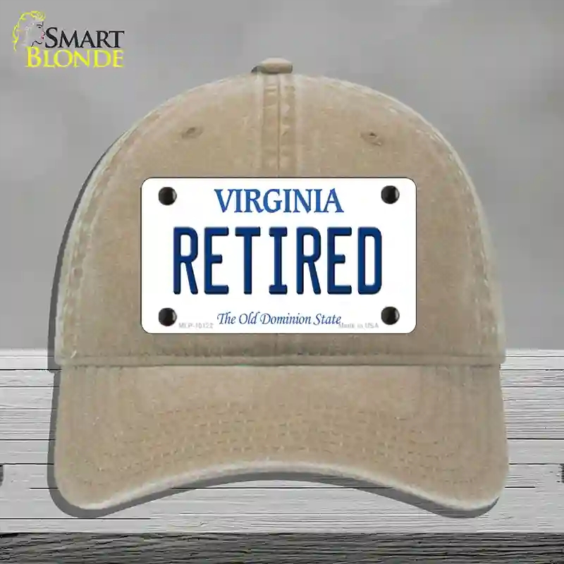 HAT09-MLP-10122 Retired Virginia Novelty License Plate Hat, Unconstructed Cotton - Khaki