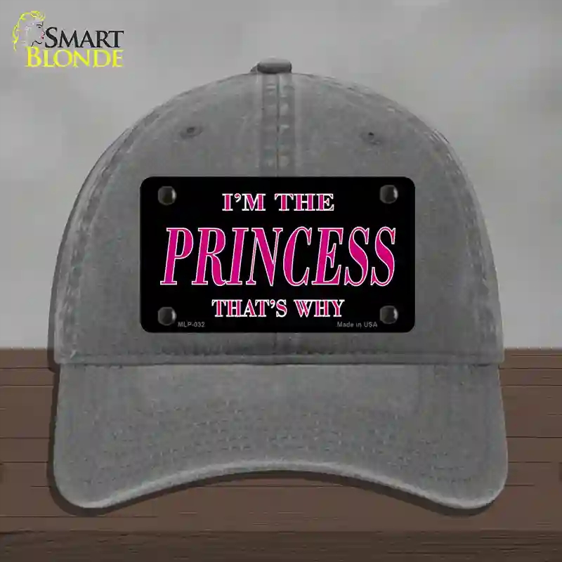 HAT08-MLP-032 Princess Thats Why Novelty License Plate Hat, Unconstructed Cotton - Charcoal