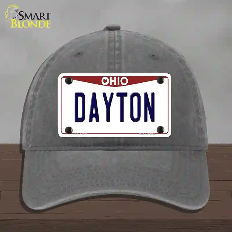 HAT08-MLP-10071 Dayton Ohio Novelty License Plate Hat, Unconstructed Cotton - Charcoal