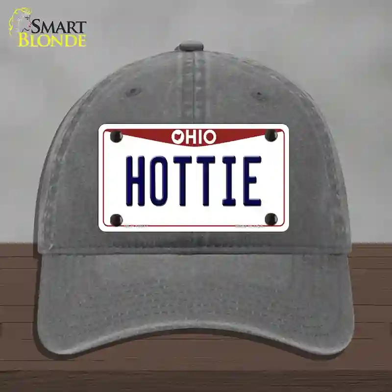 HAT08-MLP-10077 Hottie Ohio Novelty License Plate Hat, Unconstructed Cotton - Charcoal