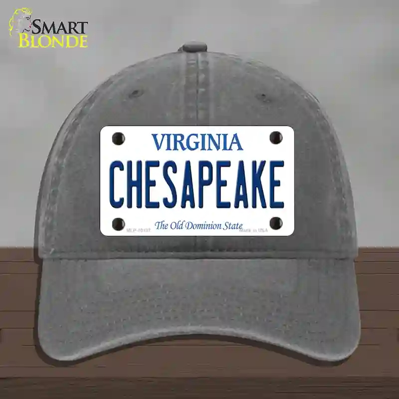 HAT08-MLP-10107 Chesapeake Virginia Novelty License Plate Hat, Unconstructed Cotton - Charcoal