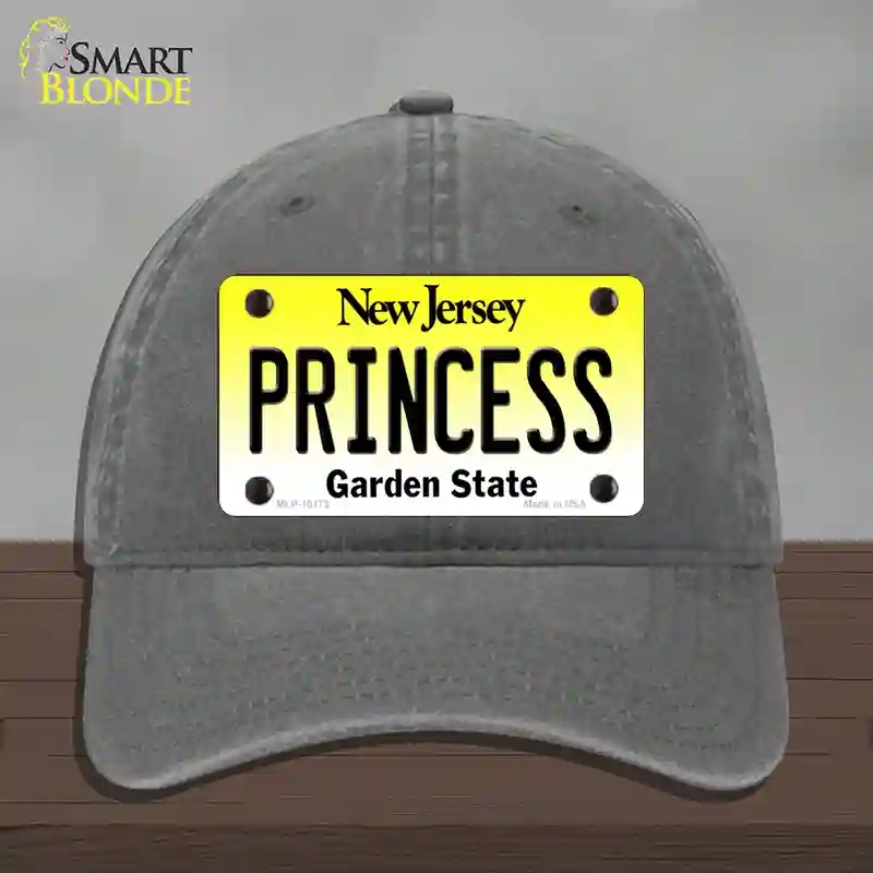 HAT08-MLP-10172 Princess   Jersey Novelty License Plate Hat, Unconstructed Cotton - Charcoal