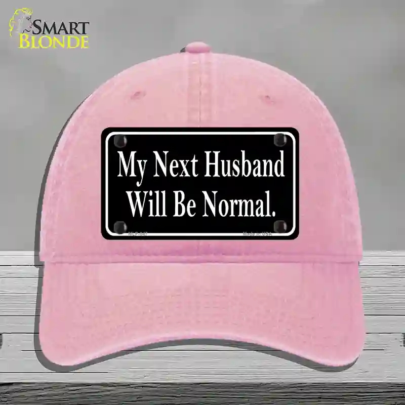 HAT12-MLP-047 My Next Husband Novelty License Plate Hat, Unconstructed Cotton - Pink