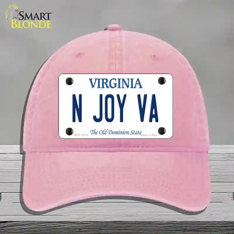HAT12-MLP-10115 N Joy VA Virginia Novelty License Plate Hat, Unconstructed Cotton - Pink