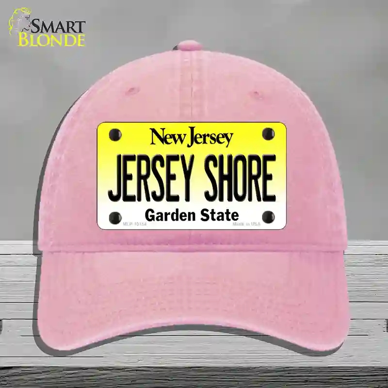 HAT12-MLP-10154 Jersey Shore   Jersey Novelty License Plate Hat, Unconstructed Cotton - Pink