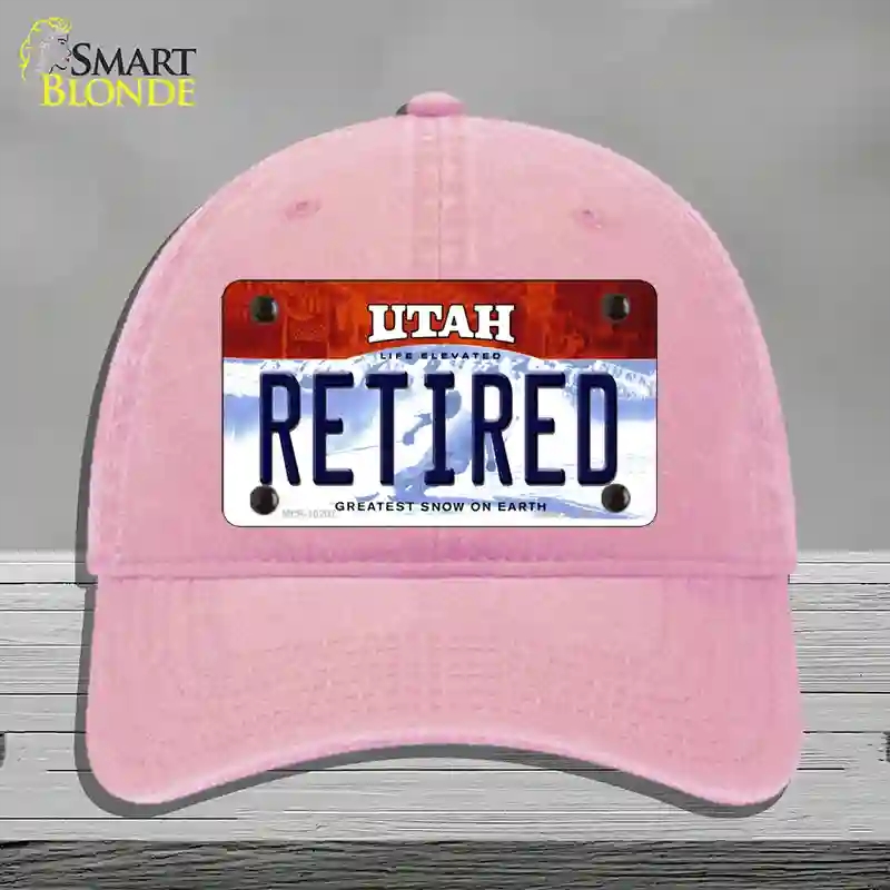 HAT12-MLP-10207 Retired Utah Novelty License Plate Hat, Unconstructed Cotton - Pink