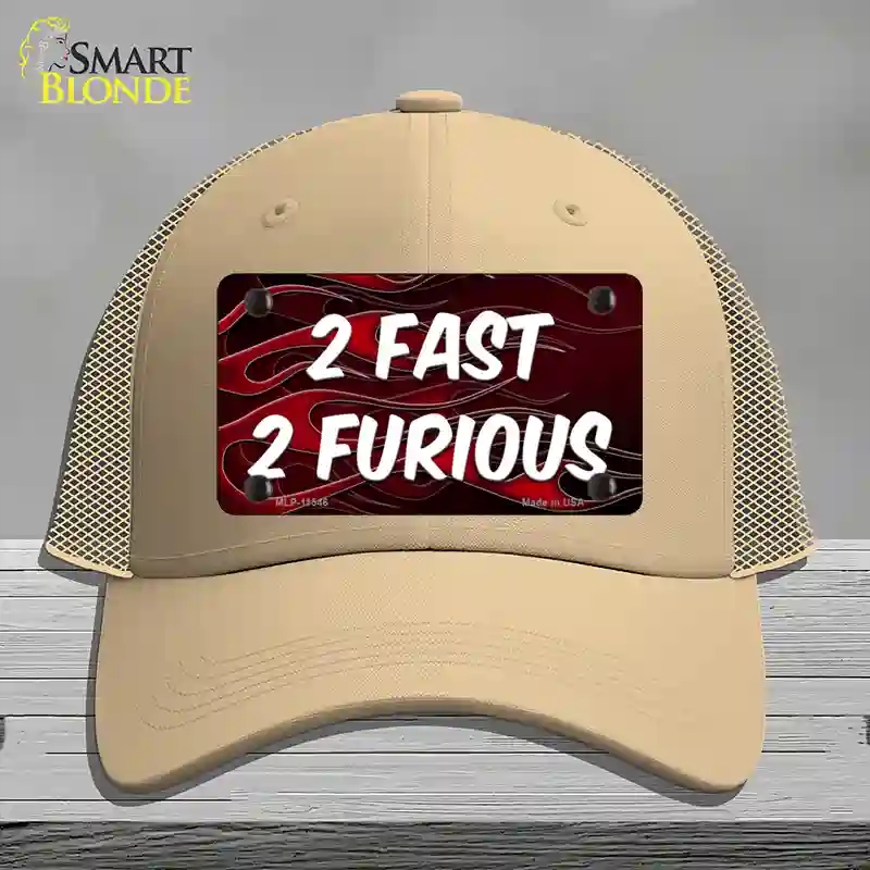 HAT15-MLP-11546 2 Fast 2 Furious Novelty License Plate Hat, Mesh - Khaki