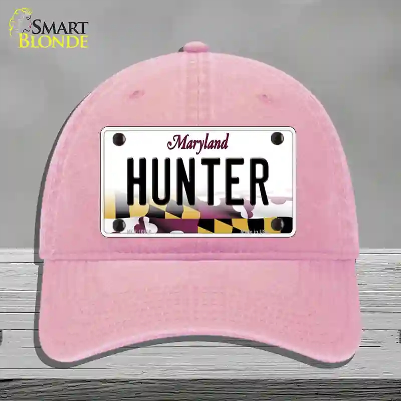 HAT12-MLP-10500 Hunter Maryland Novelty License Plate Hat, Unconstructed Cotton - Pink