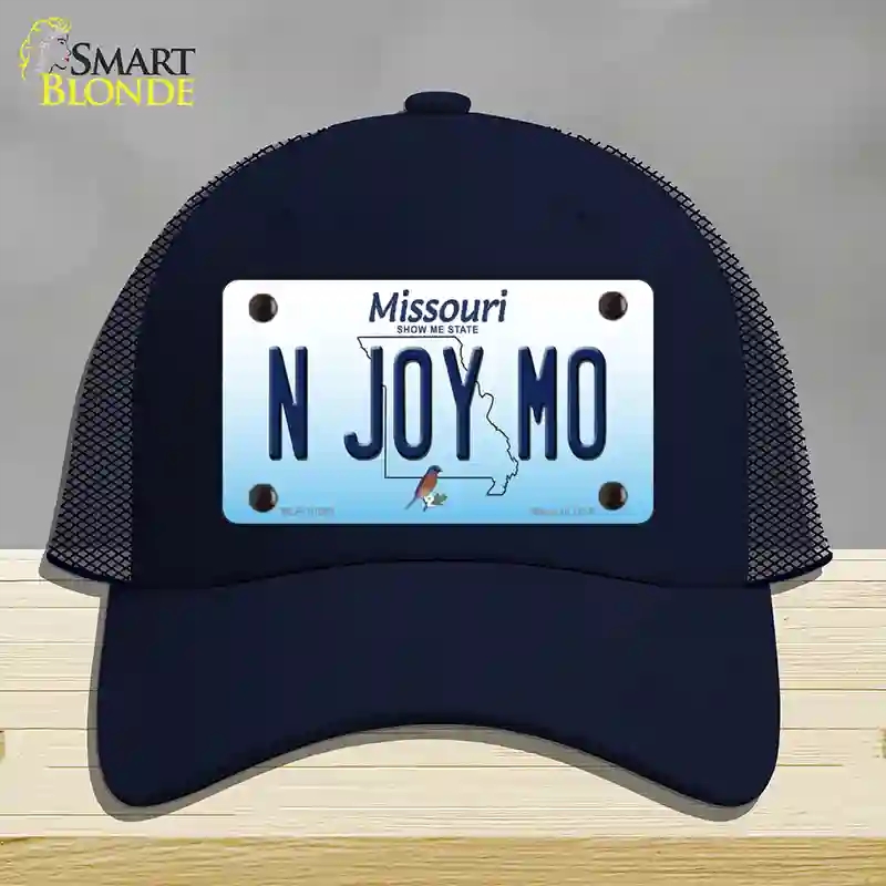 HAT16-MLP-10248 N Joy MO Missouri Novelty License Plate Hat, Mesh - Navy