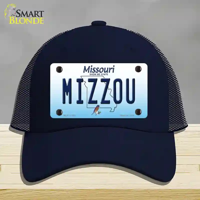 HAT16-MLP-10249 Mizzou Missouri Novelty License Plate Hat, Mesh - Navy