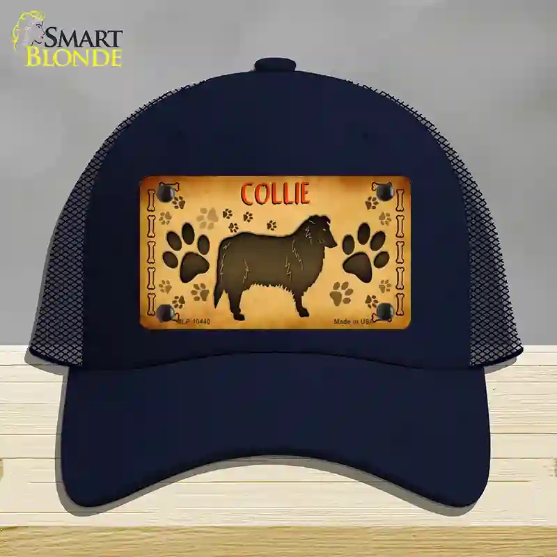 HAT16-MLP-10440 Collie Novelty License Plate Hat, Mesh - Navy