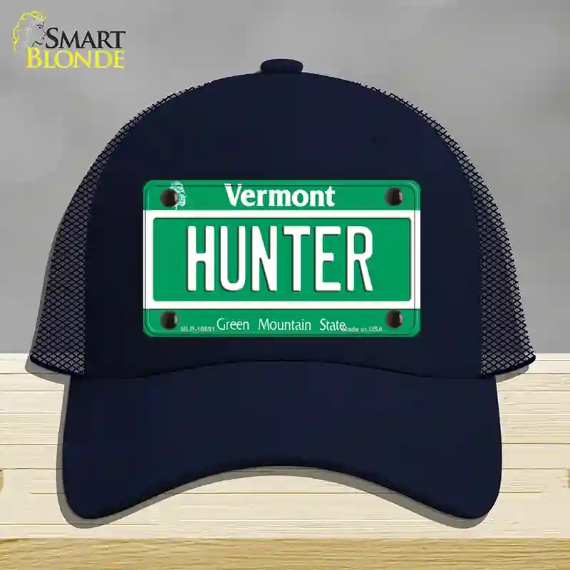 HAT16-MLP-10691 Hunter Vermont Novelty License Plate Hat, Mesh - Navy