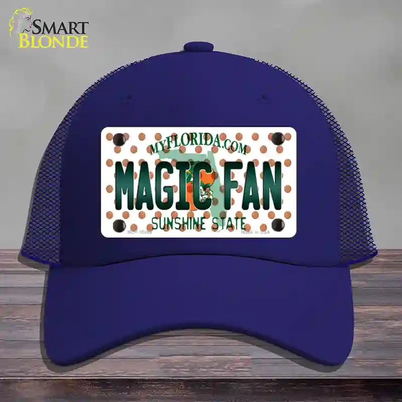 HAT18-MLP-10869 Magic Fan Florida Novelty License Plate Hat, Mesh - Royal Blue
