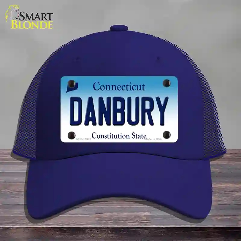 HAT18-MLP-10897 Danbury Connecticut Novelty License Plate Hat, Mesh - Royal Blue