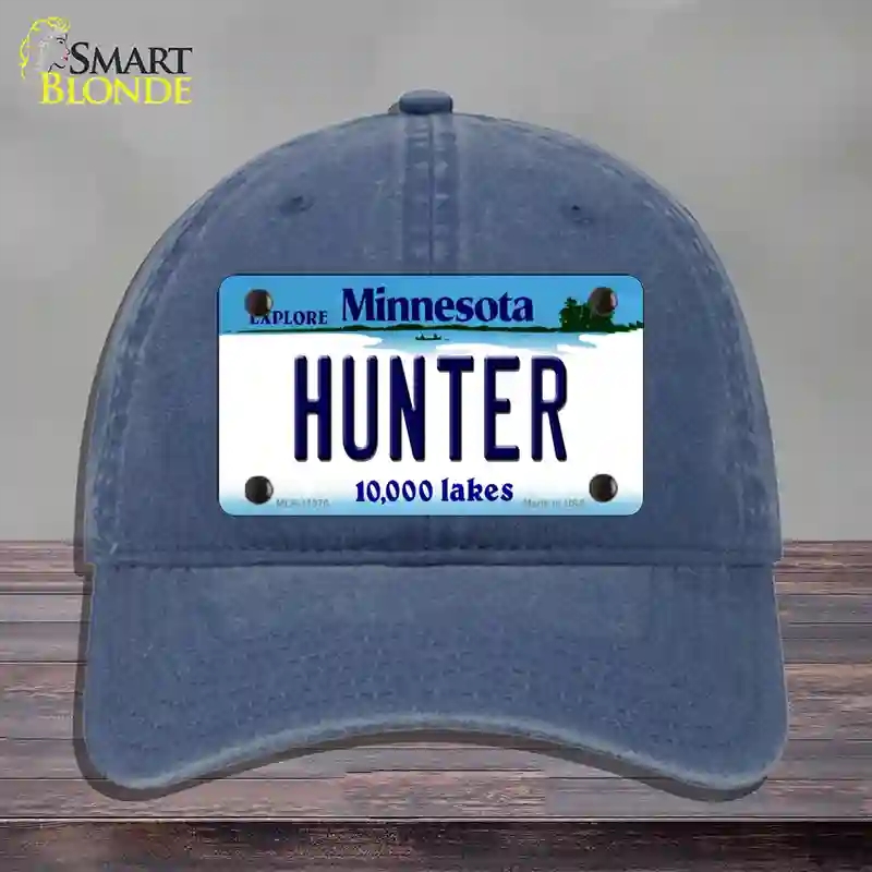 HAT11-MLP-11076 Hunter Minnesota State Novelty License Plate Hat, Unconstructed Cotton - Navy