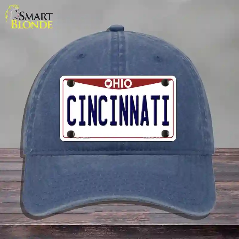 HAT11-MLP-10068 Cincinnati Ohio Novelty License Plate Hat, Unconstructed Cotton - Navy