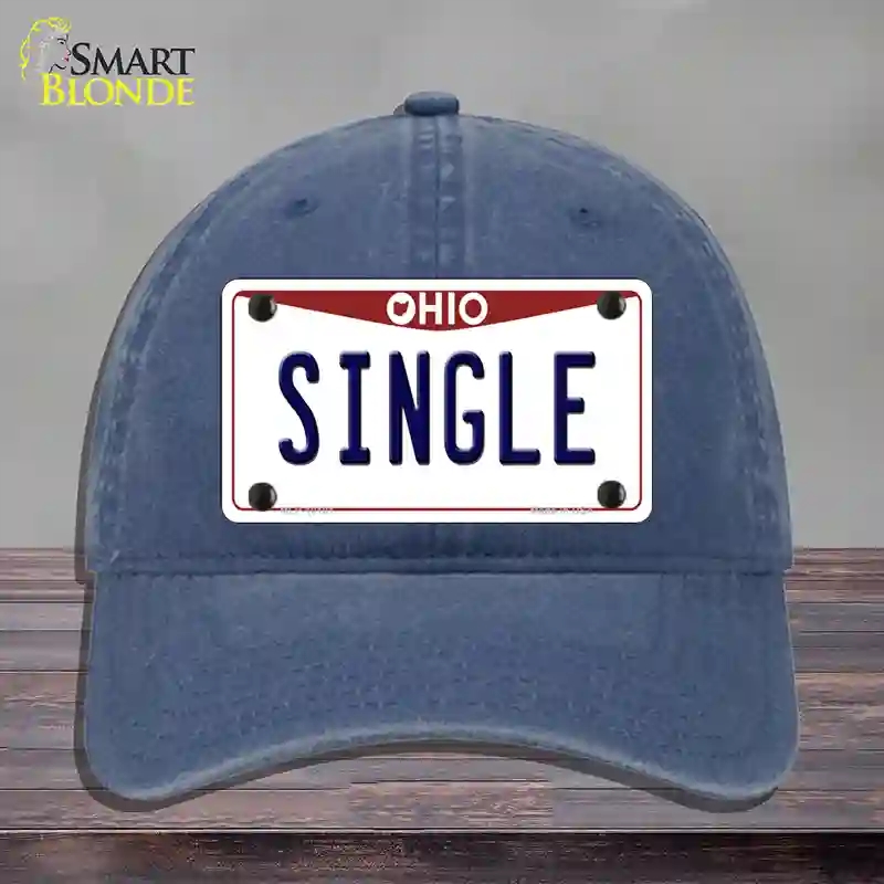 HAT11-MLP-10101 Single Ohio Novelty License Plate Hat, Unconstructed Cotton - Navy